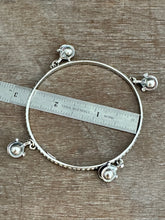 Load image into Gallery viewer, Sterling silver patterned Jingle bangle