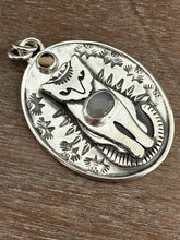 Load image into Gallery viewer, Jewel Cat with Grey Moonstone and Brown Tourmaline