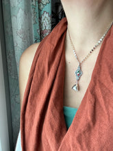 Load image into Gallery viewer, Candy Cane and Silver Bell Pendant