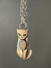Load image into Gallery viewer, Bronze Kitty Pet with Opal