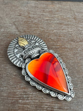 Load image into Gallery viewer, Red rosarita Sacred Heart pendant