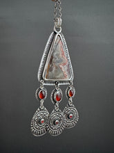 Load image into Gallery viewer, Crazy lace agate with garnets and jingle’s