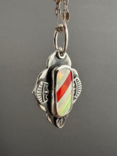 Load image into Gallery viewer, Small Candy Cane Snowflake Pendant