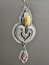 Load image into Gallery viewer, Garnet Sacred Heart pendant