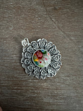 Load image into Gallery viewer, Millefiori glass pendant with flowers