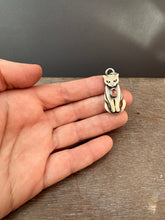 Load image into Gallery viewer, Bronze Kitty pet with Orange Sapphire