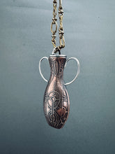Load image into Gallery viewer, Amphora Pendant with etched hand drawing 2