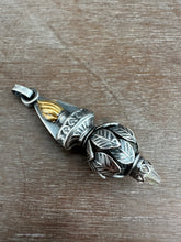 Load image into Gallery viewer, Vintage crystal dragon egg and torch medallion