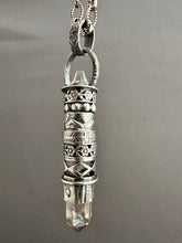 Load image into Gallery viewer, Quartz Crystal and Vintage Swarovski Medallion
