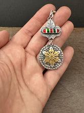 Load image into Gallery viewer, Candy Cane Snowflake Pendant