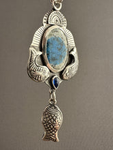 Load image into Gallery viewer, K2 and Kyanite Fish Pendant