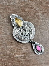 Load image into Gallery viewer, Garnet Sacred Heart pendant