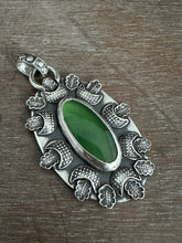 Load image into Gallery viewer, Serpentine Moon and Oak Leaf Pendant