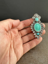 Load image into Gallery viewer, Enamel and Lone Mountain Turquoise Medallion