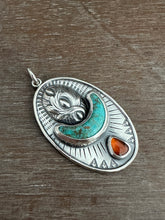 Load image into Gallery viewer, Turquoise Moon Medallion