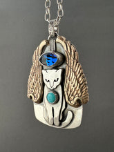 Load image into Gallery viewer, Silver cat with Angel Wings