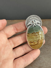 Load image into Gallery viewer, Flying bird with Picture Jasper Pendant