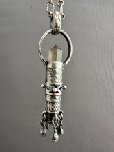 Load image into Gallery viewer, Smokey Quartz Crystal and Vintage Swarovski Medallion