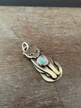 Load image into Gallery viewer, Bronze Kitty pet with Opal