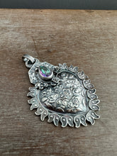 Load image into Gallery viewer, Mystic topaz Sacred Heart pendant