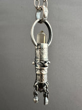 Load image into Gallery viewer, Smokey Quartz Crystal and Vintage Swarovski Medallion