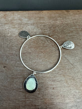 Load image into Gallery viewer, Sterling silver Jingle bangle with Peruvian opal