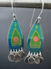 Load image into Gallery viewer, Green Door Enamel Earrings