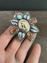 Load image into Gallery viewer, 14k Gold Our Lady of Lourdes with Gems