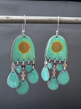 Load image into Gallery viewer, Orange Dot Enamel Earrings