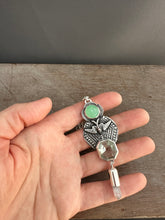 Load image into Gallery viewer, Green amethyst bird medallion