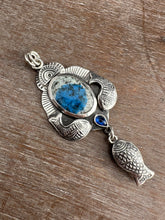 Load image into Gallery viewer, K2 and Kyanite Fish Pendant