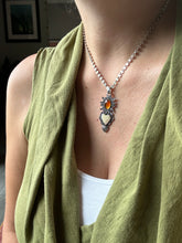 Load image into Gallery viewer, Fossilized Walrus Tusk and Montana agate Sacred Heart