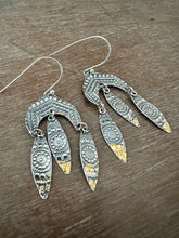 Load image into Gallery viewer, Large Patterned dangle earrings