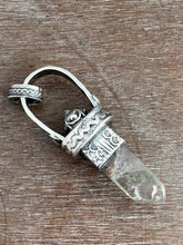 Load image into Gallery viewer, Quartz Crystal and Vintage Swarovski Medallion
