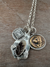 Load image into Gallery viewer, Dendritic Agate and lion charm collection