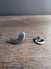 Load image into Gallery viewer, Silver Fish pin, lapel pin, scatter pin