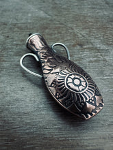 Load image into Gallery viewer, Amphora Pendant with etched hand drawing 3