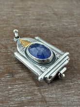 Load image into Gallery viewer, Tanzanite Locket with a Hidden Seahorse