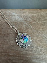 Load image into Gallery viewer, Blue Millefiori glass pendant