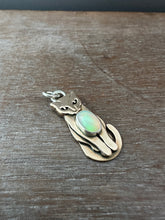 Load image into Gallery viewer, Bronze Kitty pet with Opal