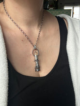 Load image into Gallery viewer, Smokey Quartz Crystal and Vintage Swarovski Medallion