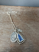 Load image into Gallery viewer, Our Lady of Guadalupe charm set with kyanite window