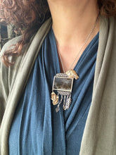 Load image into Gallery viewer, Golden Raven Brooch/Pendant