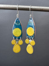 Load image into Gallery viewer, Yellow dot Enamel Earrings