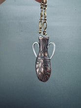 Load image into Gallery viewer, Amphora Pendant with etched hand drawing 4
