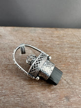 Load image into Gallery viewer, Tourmaline Crystal and Vintage Swarovski Medallion