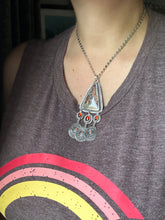 Load image into Gallery viewer, Crazy lace agate with garnets and jingle’s