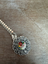 Load image into Gallery viewer, Millefiori glass pendant with flowers