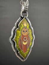 Load image into Gallery viewer, Cloisonné Owl Pendant.