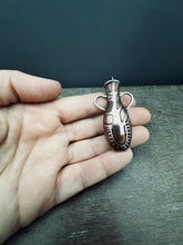 Load image into Gallery viewer, Amphora Pendant with etched hand drawing